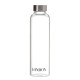 Reusable 500ml Glass Water Bottle with Protective Neoprene Sleeve - London Icons