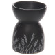 Decorative Ceramic Black and White Grass Design Oil &amp; Wax Burner