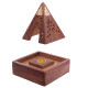 Decorative Sheehsam Wood Incense Cone Pyramid Box