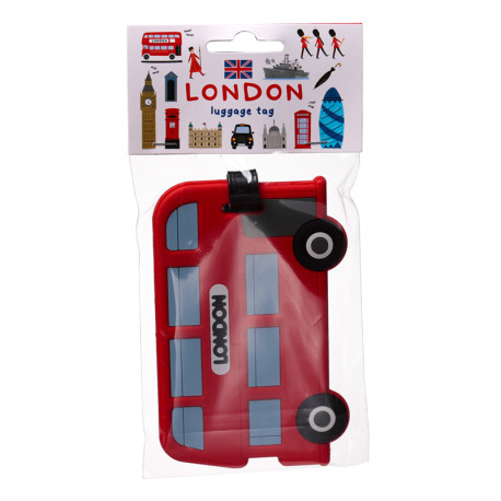 PVC Luggage Tag - London Souvenir London Bus