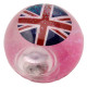 Fun Kids Flashing Bouncy Union Jack Glitter Ball