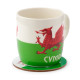 Porcelain Mug &amp; Coaster Set - Wales Welsh Cymru