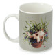 Porcelain Mug - Kim Haskins Cat in Plant Pot Green