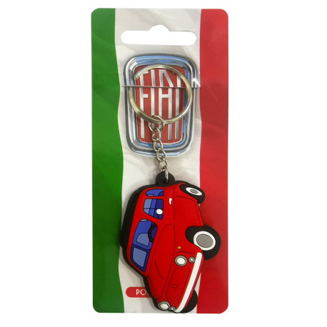 PVC Keyring - Fiat 500 Red