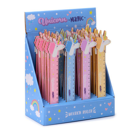 Shaped Wooden Ruler - Unicorn Magic