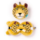 Relaxeazzz Travel Pillow &amp; Eye Mask - Leopard