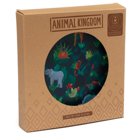 Recycled RPET Set of 4 Picnic Plates - Animal Kingdom