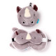 Relaxeazzz Travel Pillow &amp; Eye Mask - Rhino