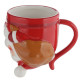 Novelty Upside Down Ceramic Mug - Christmas Santa