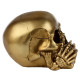 Fantasy See No Hear No Speak No Evil Set of 3 Gold Punk Skull Ornaments