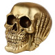 Fantasy See No Hear No Speak No Evil Set of 3 Gold Punk Skull Ornaments