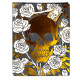 Gift Bag (Large) - Metallic Skulls and Roses