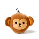 Monkey Relaxeazzz Plush Round Travel Pillow &amp; Eye Mask Set