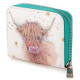 Small Zip Around Wallet - Jan Pashley Highland Coo Cow