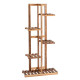 5-Tier Wood 6 Pots Plant Stand Free-standing Display Shelf