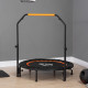 40&quot; Foldable Mini Fitness Trampoline, with Adjustable Foam Handle, Orange