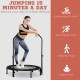 40&quot; Foldable Mini Fitness Trampoline, with Adjustable Foam Handle, Orange