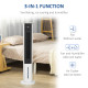 Portable Air Cooler, 6L Tank Humidifier Evaporative Ice Cooling Fan Water Conditioner Unit with 3 Modes, 3 Speed, Remote, Timer,