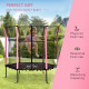 5.4 FT/ 64 Inch Kids Trampoline With Enclosure Net Mini Indoor Outdoor Trampolines for Child Toddler Age 3- 10 Years Pink