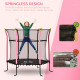 5.4 FT/ 64 Inch Kids Trampoline With Enclosure Net Mini Indoor Outdoor Trampolines for Child Toddler Age 3- 10 Years Pink