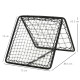 Angle Adjustable Double Sided Rebounder Net Training Aid Target Soccer Goal Kickback For Football, Baseball, Basketball - 75L x 