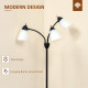 Arc Tree Floor Lamp with 3 Adjustable Rotating Lights, for Bedroom Living Room, Industrial Standing Lamp with Steel Frame, 155cm