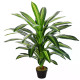 Outsunny 110cm/3.6FT Artificial Dracaena Tree Decorative Plant 40 Leaves with Nursery Pot, Fake Tropical Tree for Indoor Outdoor