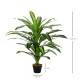 Outsunny 110cm/3.6FT Artificial Dracaena Tree Decorative Plant 40 Leaves with Nursery Pot, Fake Tropical Tree for Indoor Outdoor