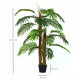 Outsunny 120cm/4FT Artificial Palm Tree Decorative Plant  w/ 19 Leaves Nursery Pot Fake Plastic Indoor Outdoor Greenery Home Off