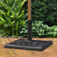 Outsunny 15kg Resin Durable Patterned Colophony Garden Patio Square Umbrella Stand Base Stand Bronze