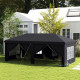 Outsunny 3 x 6m Pop-Up Gazebo, with Curtain Walls and Windows - Grey