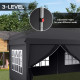 Outsunny 3 x 6m Pop-Up Gazebo, with Curtain Walls and Windows - Grey