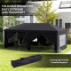 Outsunny 3 x 6m Pop-Up Gazebo, with Curtain Walls and Windows - Grey