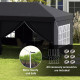 Outsunny 3 x 6m Pop-Up Gazebo, with Curtain Walls and Windows - Grey