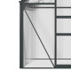 Outsunny 6 x 6ft Polycarbonate Greenhouse, Large Walk-In Green House with Slide Door and Window, Garden Plants Grow House with A