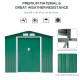 Outsunny 7 x 4ft Metal Garden Shed, Outdoor Storage Tool House with Ventilation Slots, Foundation Kit and Lockable Double Doors,