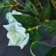 Outsunny Artificial Plants White Rose Floral in Pot, Fake Plants for Home Indoor Outdoor Decor, 90cm