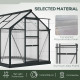 Outsunny 6 x 8ft Polycarbonate Greenhouse, Large Walk-In Green House with Slide Door and Window, Garden Plants Grow House with A