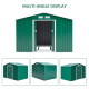 Outsunny 9 x 6ft Metal Garden Shed, Outdoor Storage Tool House with Ventilation Slots, Foundation Kit and Lockable Double Doors,