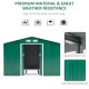 Outsunny 9 x 6ft Metal Garden Shed, Outdoor Storage Tool House with Ventilation Slots, Foundation Kit and Lockable Double Doors,