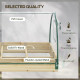 Outsunny Raised Bed with Greenhouse, Wooden Garden Planter Box with PVC Cover, Roll Up Windows, Dual Use for Vegetables, Plants,