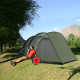 Outsunny Two Room Tunnel Tent Camping Tent for  3-4 Man with Windows, Covers, Carry Bag, for Fishing, Hiking, Sports, Green