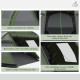 Outsunny Two Room Tunnel Tent Camping Tent for  3-4 Man with Windows, Covers, Carry Bag, for Fishing, Hiking, Sports, Green