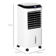 Portable Air Cooler, Evaporative Anion Ice Cooling Fan Water Conditioner Humidifier Unit with 10L Water Tank, 3 Modes, 3 Speed, 