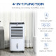 Portable Air Cooler, Evaporative Anion Ice Cooling Fan Water Conditioner Humidifier Unit with 10L Water Tank, 3 Modes, 3 Speed, 