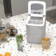 12kg Countertop Ice Cube Machine, with Scoop - Silver-Tone