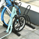 2 Bike Floor Parking Stand Rack Indoor Outdoor Ground Reversible - Black