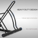 2 Bike Floor Parking Stand Rack Indoor Outdoor Ground Reversible - Black