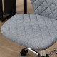 Vinsetto Armless Office Chair Adjustable Computer Chair Swivel Chair with Rolling Wheels and Linen Fabric Back Support for Home 