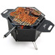 Portable Charcoal Grill Stove with Rotatable Grill and Foldable Body